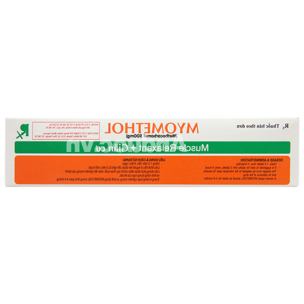 Myomethol 500mg giãn cơ, trị co cứng cơ (10 vỉ x 10 viên)