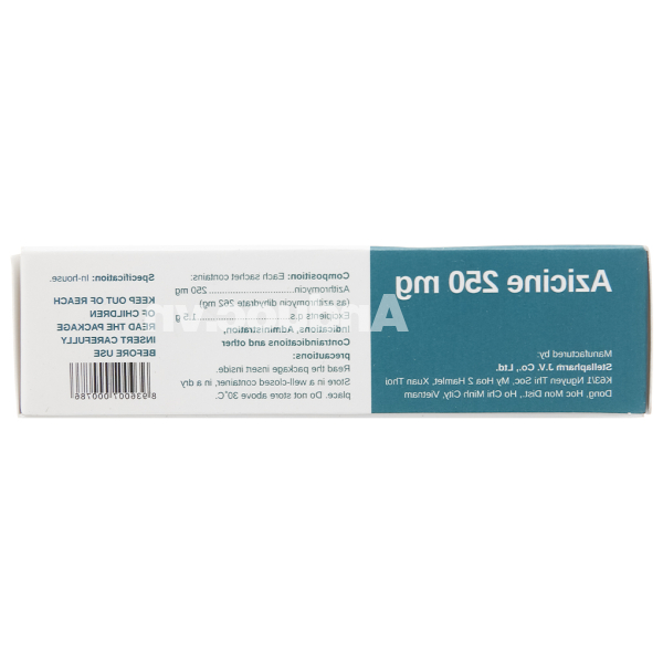 Thuốc cốm Azicine 250mg trị các chứng nhiễm khuẩn(6 gói x 1.5g)