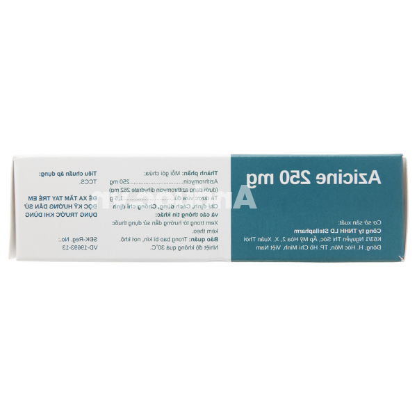 Thuốc cốm Azicine 250mg trị các chứng nhiễm khuẩn(6 gói x 1.5g)