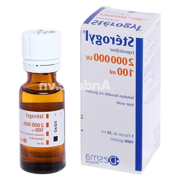 Dung dịch uống Stérogyl 2000000UI/100ml phòng và trị thiếu vitamin D chai 20ml