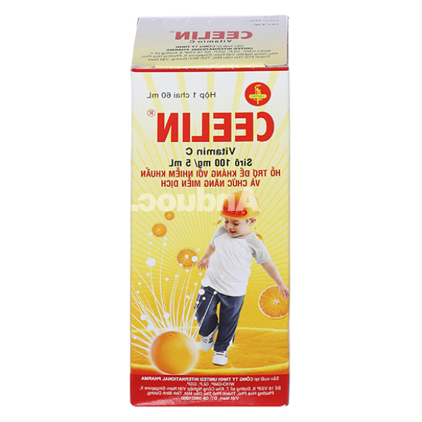 Siro Ceelin 100mg/5ml phòng, trị thiếu vitamin C ở trẻ nhỏ chai 60ml
