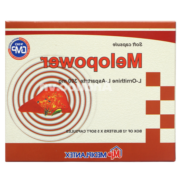Melopower 300mg hỗ trợ trị chứng tăng amoniac huyết (12 vỉ x 5 viên)