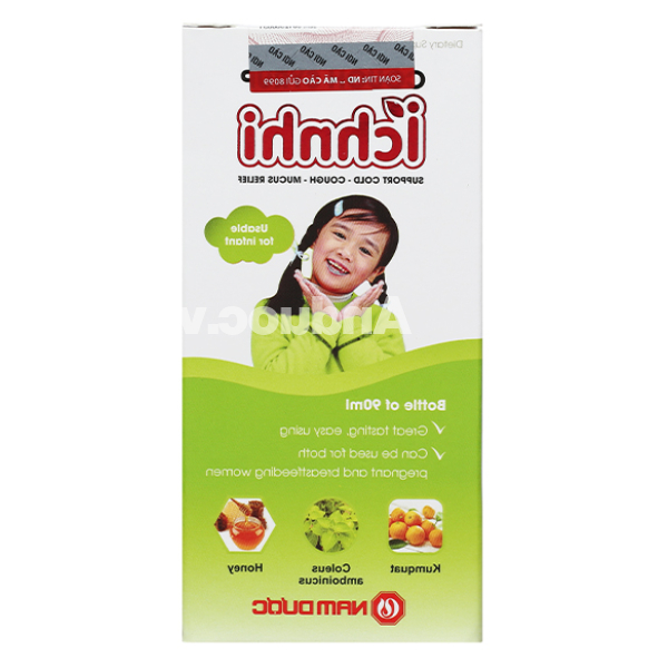 Siro Ho-Cảm Ích Nhi hỗ trợ giảm ho, tăng đề kháng chai 90ml