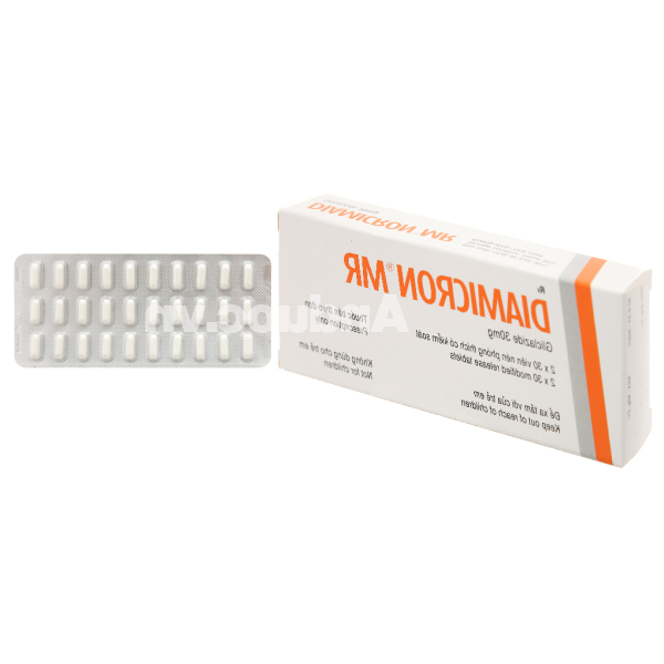 Diamicron MR 30mg trị đái tháo đường tuýp 2 (2 vỉ x 30 viên)