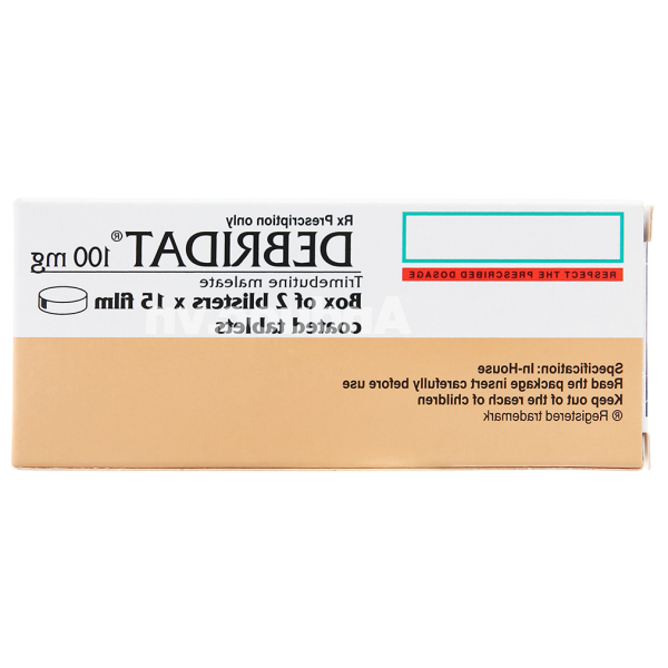 Debridat 100mg trị triệu chứng đau đường tiêu hóa (2 vỉ x 15 viên)