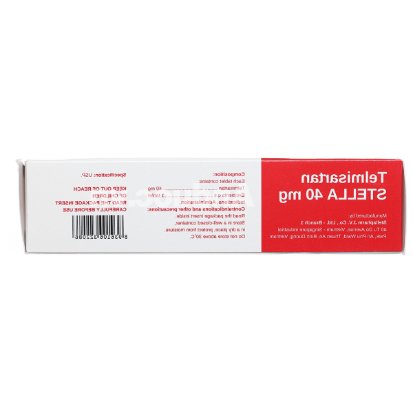 Telmisartan Stella 40mg trị tăng huyết áp, phòng ngừa bệnh tim mạch (3 vỉ x 10 viên)