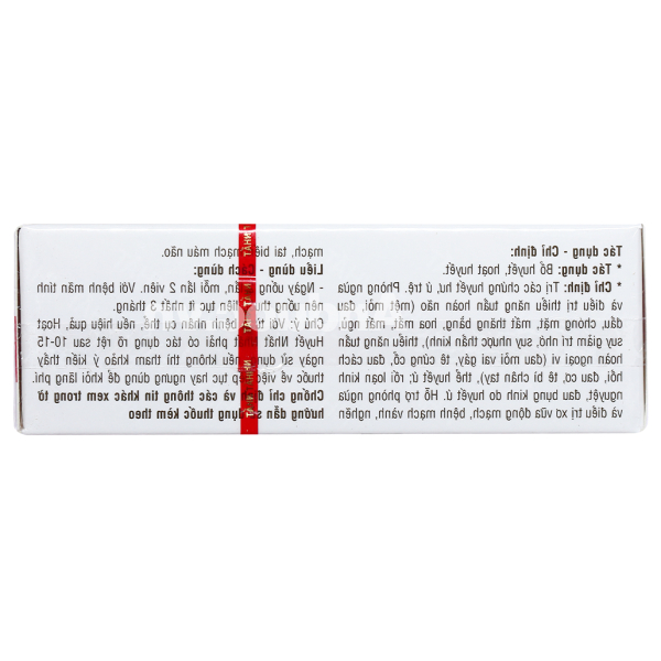 Hoạt Huyết Nhất Nhất phòng và trị thiểu năng tuần hoàn não (3 vỉ x 10 viên)