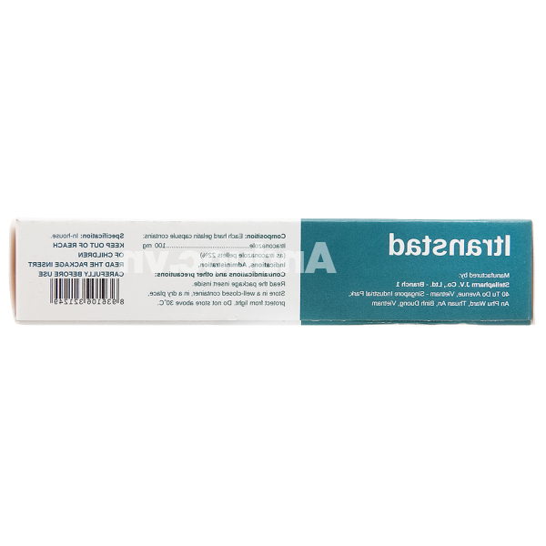 Itranstad 100mg trị nhiễm nấm Candida (1 vỉ x 6 viên)