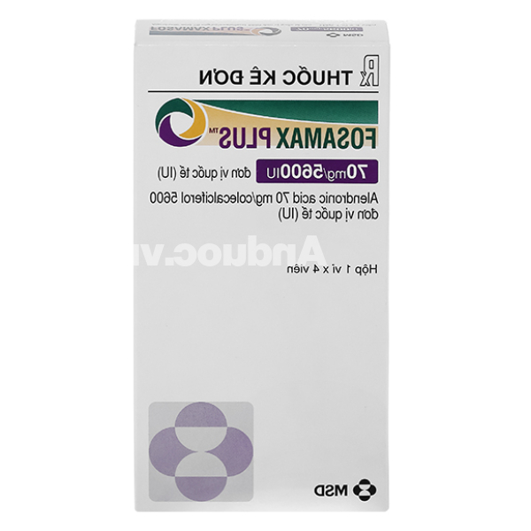 Fosamax Plus 70mg/5600IU trị loãng xương (1 vỉ x 4 viên)