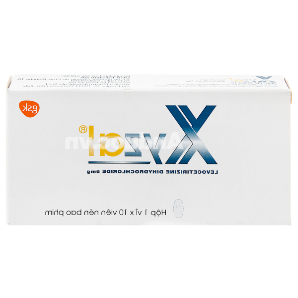 Xyzal 5mg trị viêm mũi dị ứng, mề đay (1 vỉ x 10 viên)