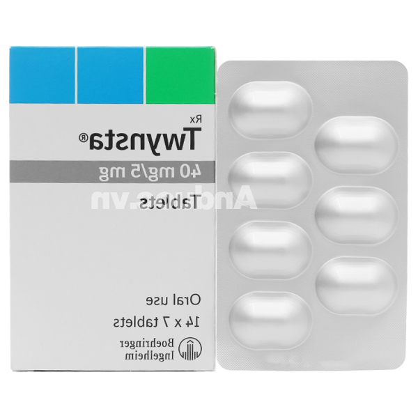 Twynsta 40mg/5mg trị tăng huyết áp (14 vỉ x 7 viên)