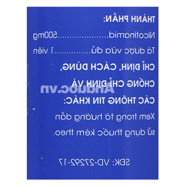 Vitamin PP Mekophar 500mg trị thiếu nicotinamide lọ 100 viên