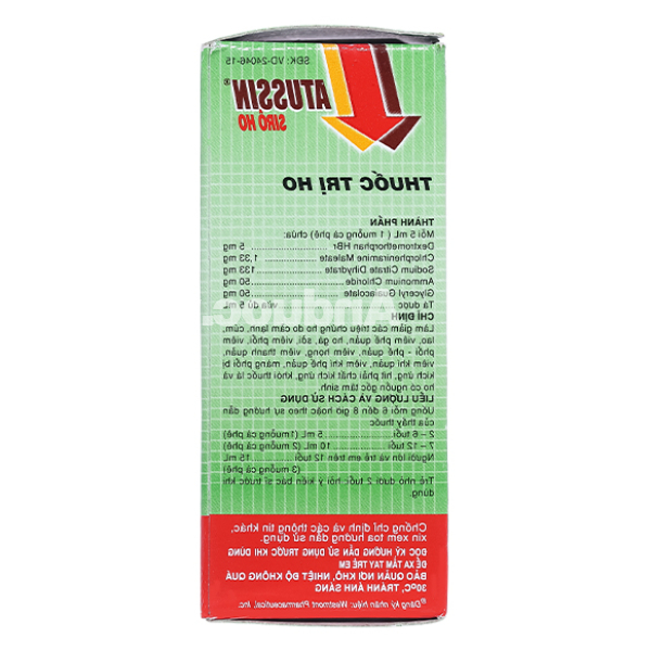 Siro Atussin trị ho trong bệnh lý hô hấp chai 30ml