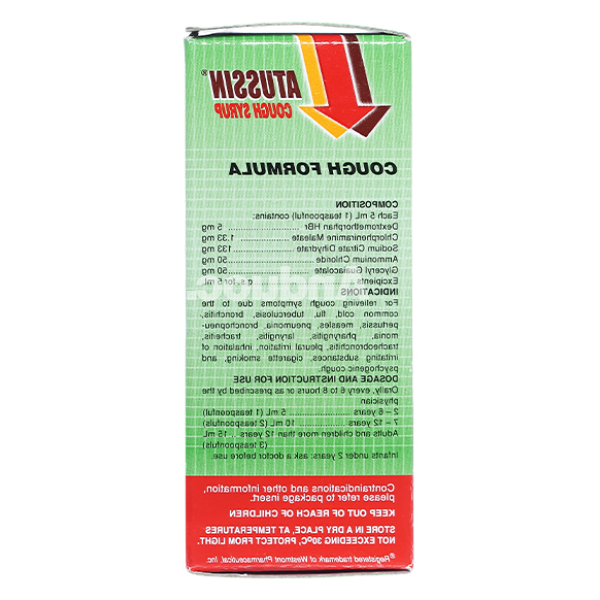 Siro Atussin trị ho trong bệnh lý hô hấp chai 30ml