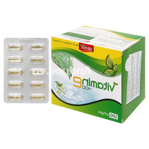 USmart Vitamin E 400 hạn chế lão hóa, làm đẹp da hộp 100 viên