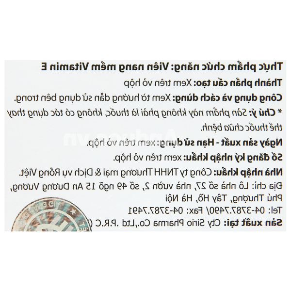 USmart Vitamin E 400 hạn chế lão hóa, làm đẹp da hộp 100 viên