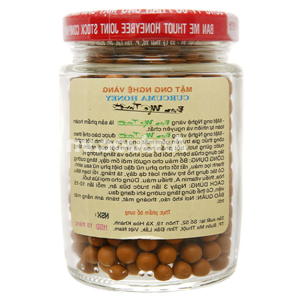 Viên mật ong nghệ vàng Ban Mê Thuột hũ 120g