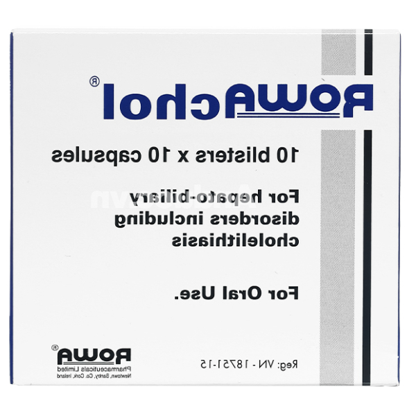 Rowachol trị sỏi đường mật (10 vỉ x 10 viên)