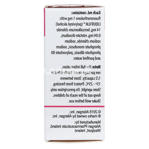 Hỗn dịch nhỏ mắt FML Liquifilm 0.1% trị viêm mí mắt, viêm giác mạc lọ 5ml