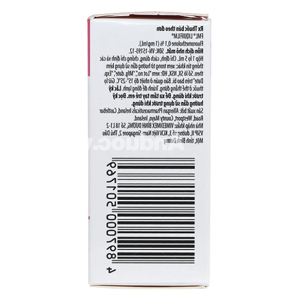 Hỗn dịch nhỏ mắt FML Liquifilm 0.1% trị viêm mí mắt, viêm giác mạc lọ 5ml