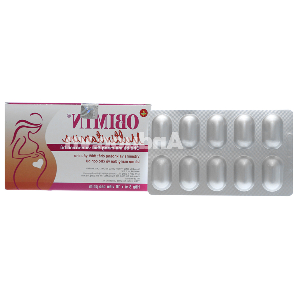 Obimin Multivitamins bổ sung vitamin, khoáng chất cho phụ nữ mang thai (3 vỉ x 10 viên)