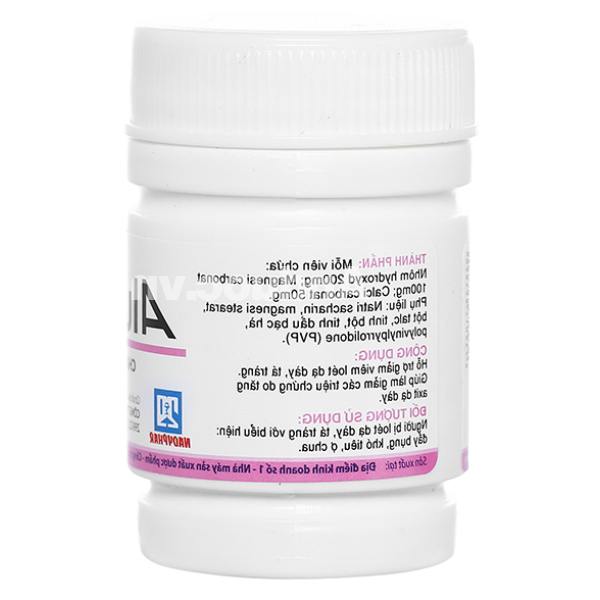 Alumina hỗ trợ giảm viêm loét dạ dày chai 60 viên
