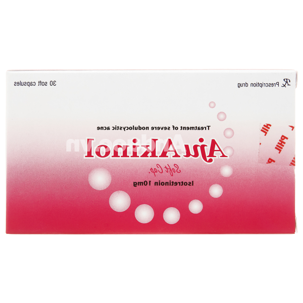 Aju Akinol 10mg trị mụn trứng cá (3 vỉ x 10 viên)