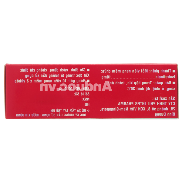 Aju Akinol 10mg trị mụn trứng cá (3 vỉ x 10 viên)