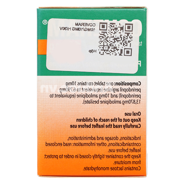 Coveram 10mg/10mg trị tăng huyết áp, mạch vành hộp 30 viên