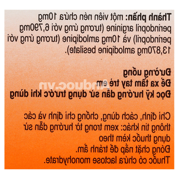 Coveram 10mg/10mg trị tăng huyết áp, mạch vành hộp 30 viên