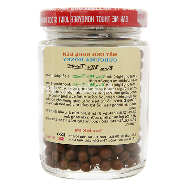 Viên mật ong nghệ đen Ban Mê Thuột hũ 120g