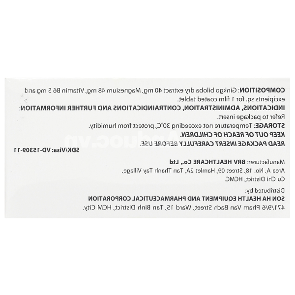 Topbrain giúp tăng tuần hoàn máu, cải thiện thiểu năng tuần hoàn não (6 vỉ x 10 viên)