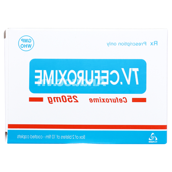 TV.Cefuroxime 250mg trị nhiễm khuẩn (2 vỉ x 10 viên)