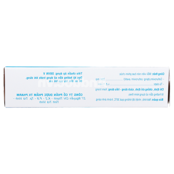 TV.Cefuroxime 250mg trị nhiễm khuẩn (2 vỉ x 10 viên)