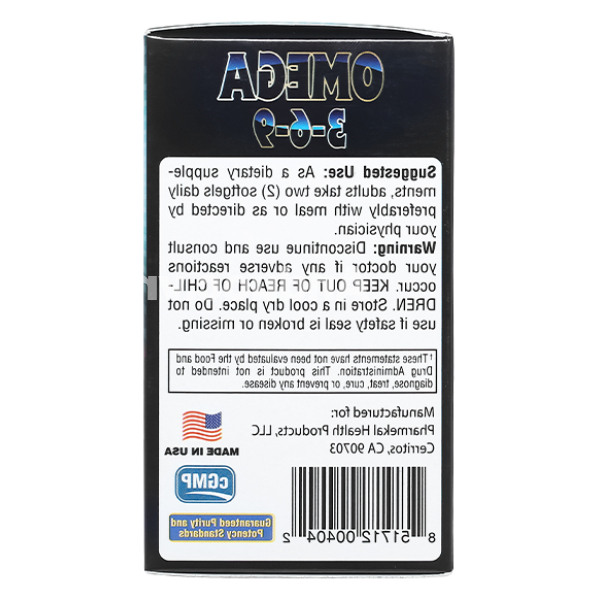 Dầu cá Pharmekal Omega 3-6-9 ngừa xơ vữa động mạch chai 100 viên