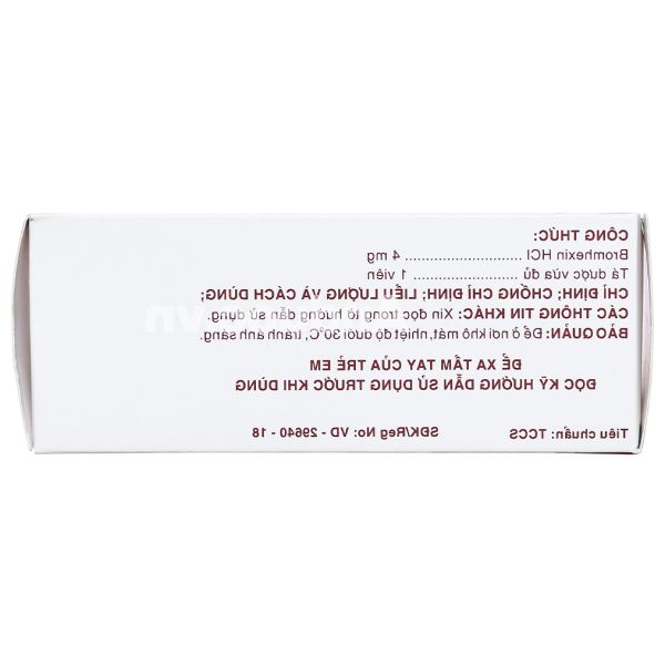 Bromhexin F.T Pharma 4mg tan đàm trong bệnh lý hô hấp (10 vỉ x 20 viên)