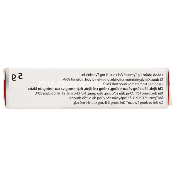 Tyrosur Gel phòng, trị nhiễm khuẩn do các vết thương nhỏ ở bề mặt da tuýp 5g