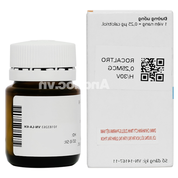 Rocaltrol 0.25mcg trị loãng xương lọ 30 viên