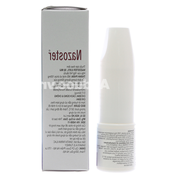 Thuốc xịt mũi Nazoster 0.05% trị viêm mũi dị ứng chai 140 liều