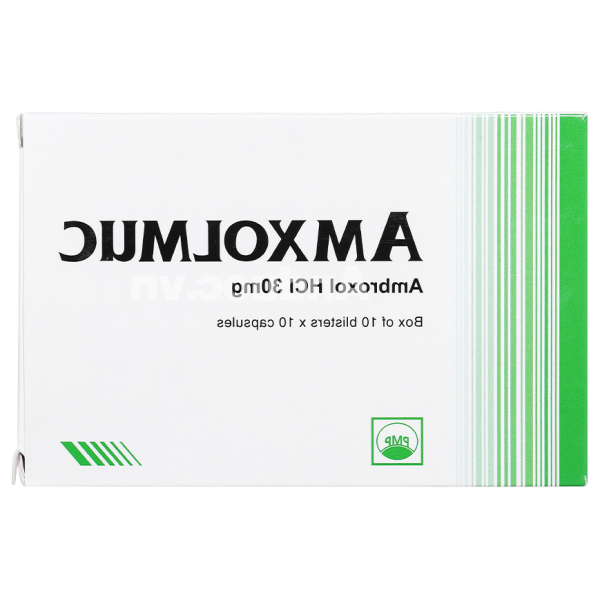 Amxolmuc 30mg trị bệnh cấp, mạn tính ở đường hô hấp (10 vỉ x 10 viên)