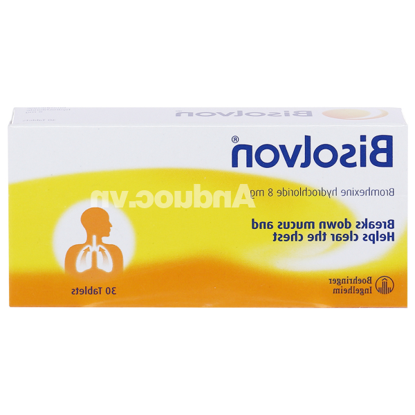Bisolvon 8mg loãng đàm trong bệnh phế quản phổi cấp và mạn (3 vỉ x 10 viên)