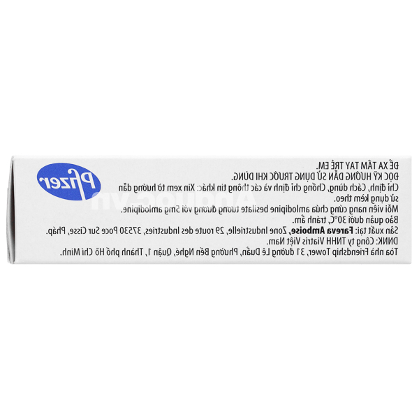 Amlor 5mg trị tăng huyết áp, bệnh mạch vành, đau thắt ngực (3 vỉ x 10 viên)