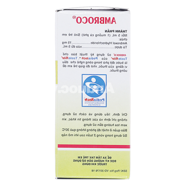 Siro Ambroco 15mg/5ml hỗ trợ tan đàm trong bệnh lý hô hấp chai 60ml