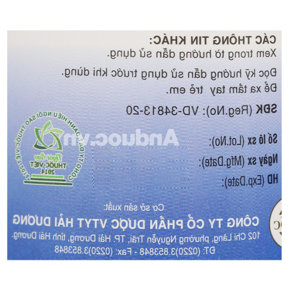 Dung dịch Natri Clorid HDPharma 0.9% rửa vết thương, súc miệng chai 500ml