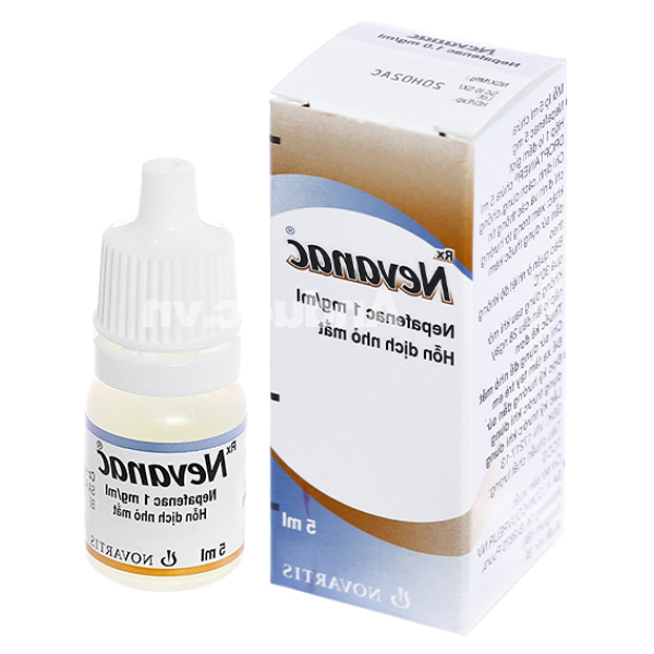 Hỗn dịch nhỏ mắt Nevanac 1 mg/ml trị viêm và đau mắt sau phẫu thuật chai 5ml
