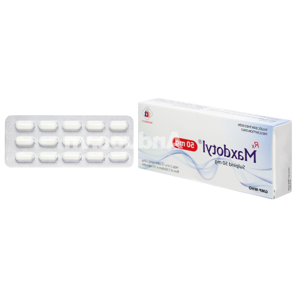 Maxdotyl 50mg trị rối loạn hành vi, rối loạn lo âu (2 vỉ x 15 viên)