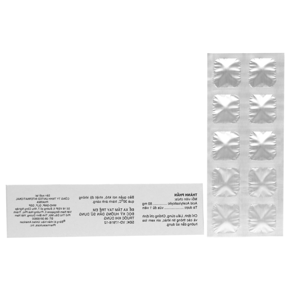 Aspilets EC 80mg phòng và trị huyết khối (10 vỉ x 10 viên)