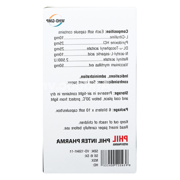 Logpatat trị các bệnh về mắt, suy giảm thị lực (6 vỉ x 10 viên)