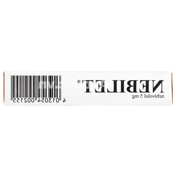 Nebilet 5mg trị tăng huyết áp, suy tim (1 vỉ x 14 viên)