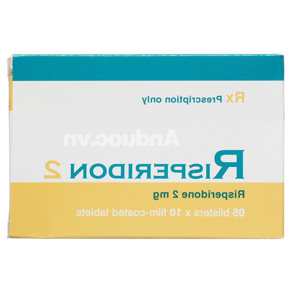Risperidon 2 Hasan trị tâm thần phân liệt (5 vỉ x 10 viên)